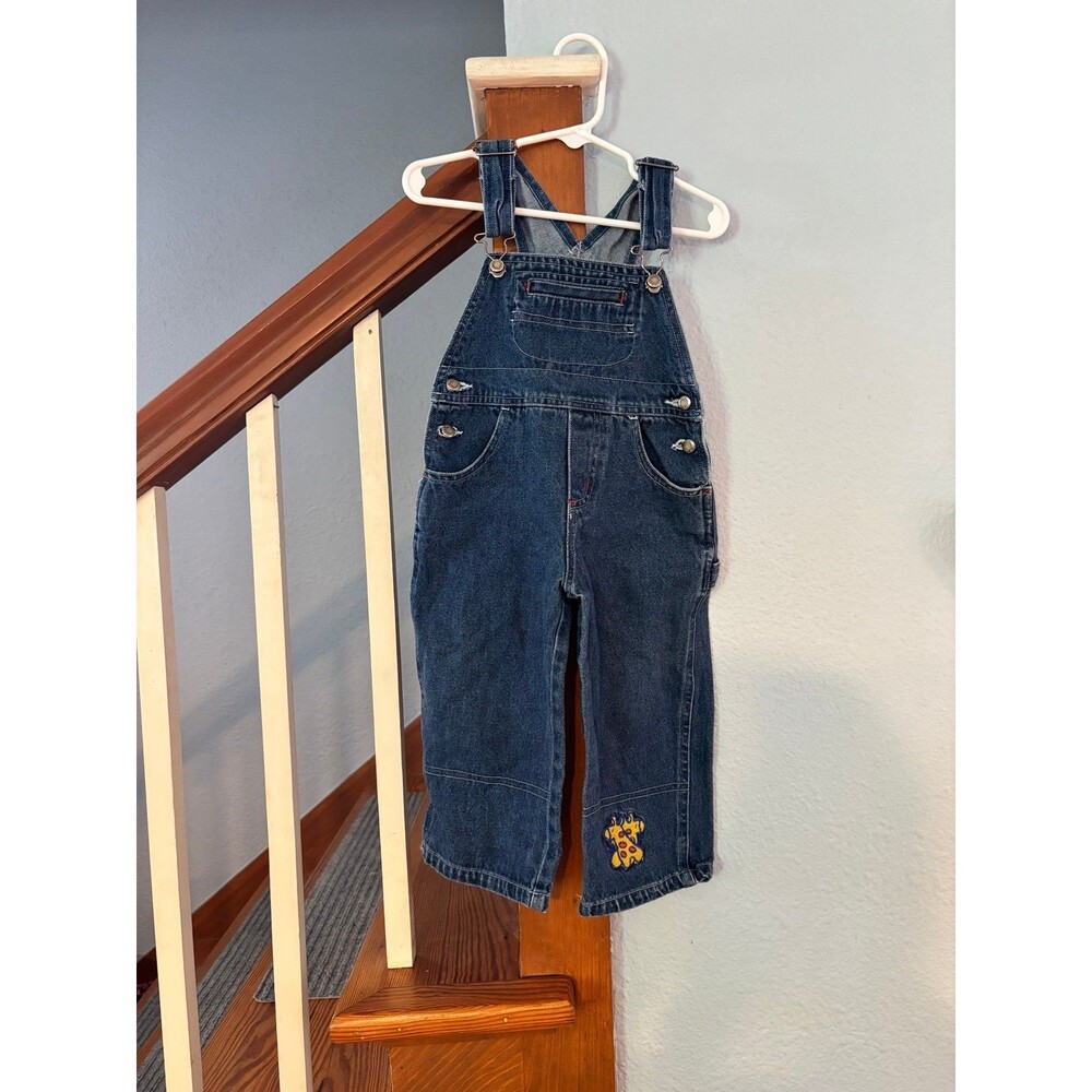 Vintage Y2K denim overalls 18 mths giraffe carpenter jean